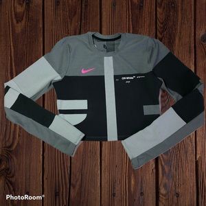 OFF WHITE x Nike Women’s Easy Run Top Vast Grey